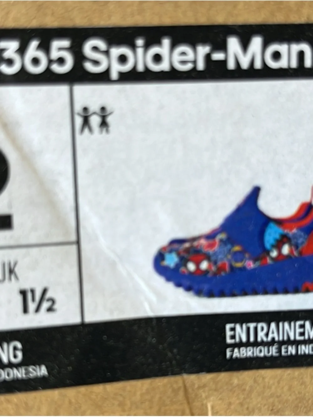 adidas Kids Blue Spider-Man Slip-On Sneakers
